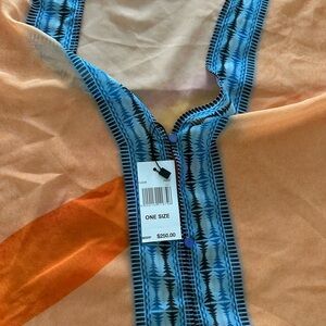 Orange and Blue Women's Accessory Caftan! Such beautiful colors and detailing!